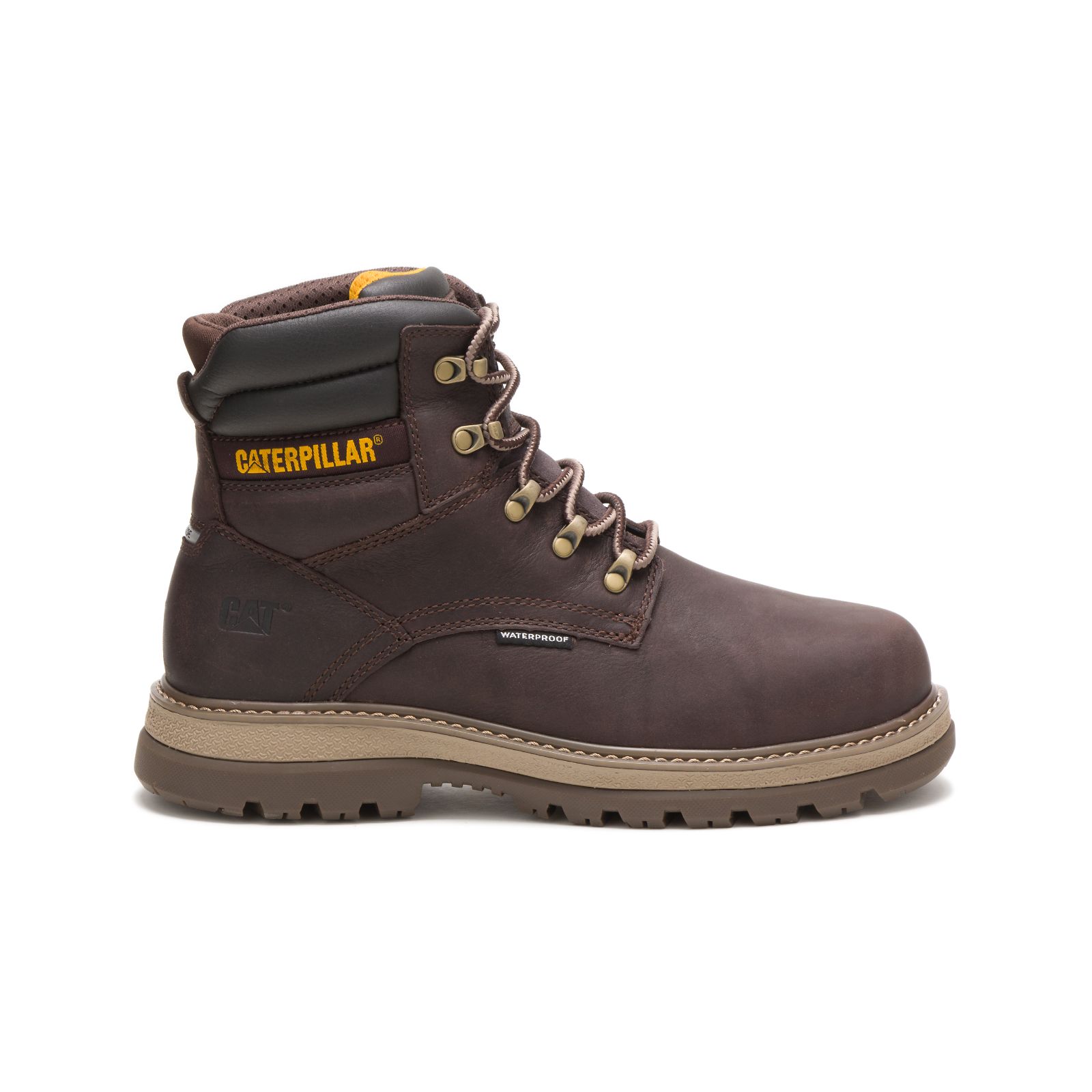 Caterpillar Boots South Africa - Cat Men's Fairbanks 6" Waterproof Steel Toe Work Boots Brown KS7529836